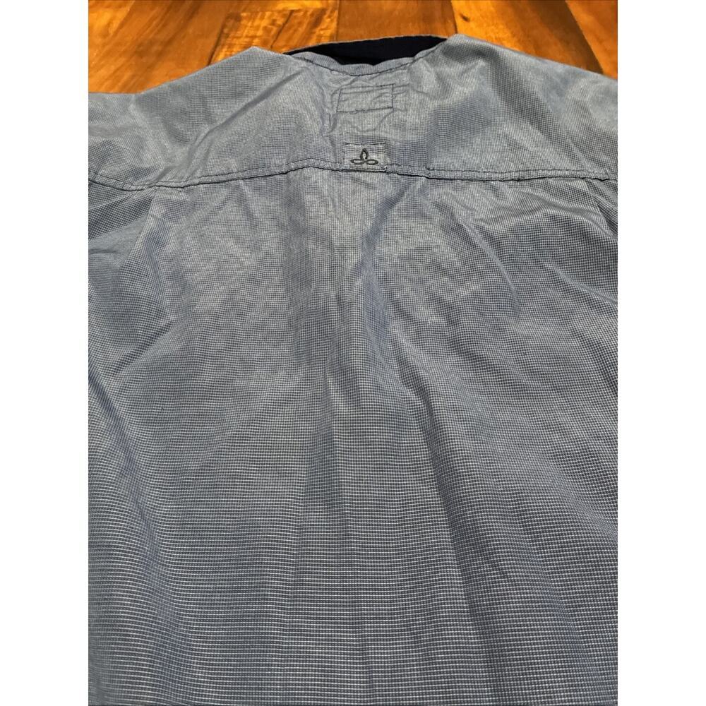 PRANA prAna CITADEL Shirt Mens Medium L/S CARGO Blue Outdoor Hiking - Picture 11 of 13